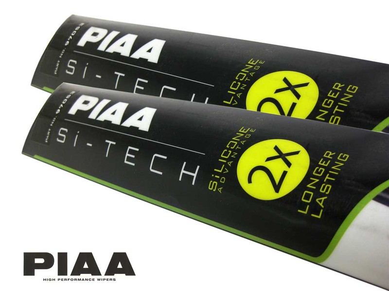 PIAA Si-Tech Front Wiper Blades Set - Silicone, Longer Lasting / 600mm; 475mm 97048, 97060