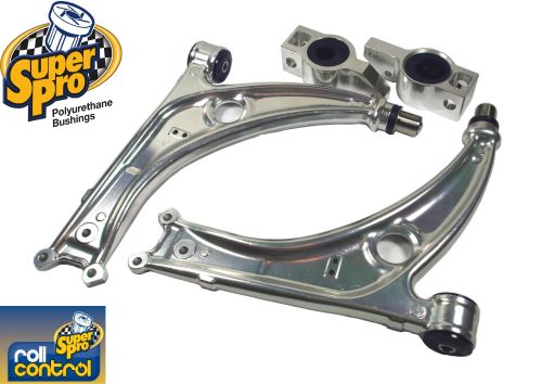 For VW Golf Mk6 Alloy Front Control Arm Wishbone &amp; Bush Kit SuperPro Supaloy