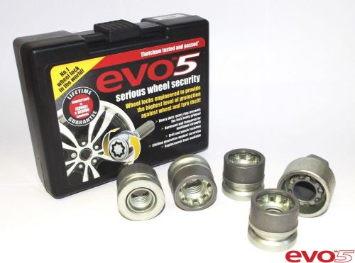 Set Of 4 Evo MK5 M14x1.5 Silver Locking Nuts For Alloy and Steel Wheels 993/7