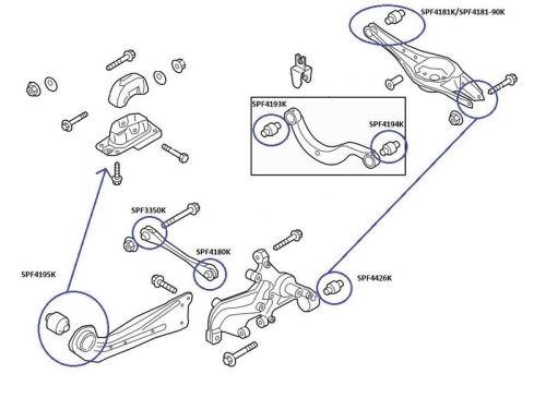 RR TRAILING ARM BUSH KIT