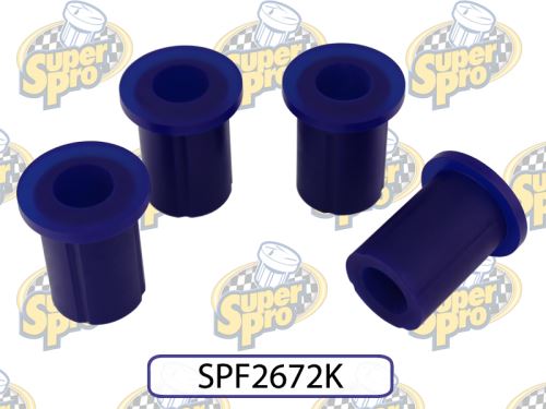 Toyota Hilux 4WD 05on Rear Spring Shackle Bush Kit - SuperPro Poly - KUN25/26