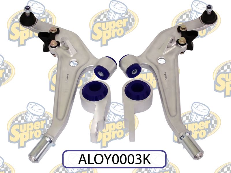 SuperPro Polyurethane Front Lower Control Arms (Pair) High Stability ALOY0003K