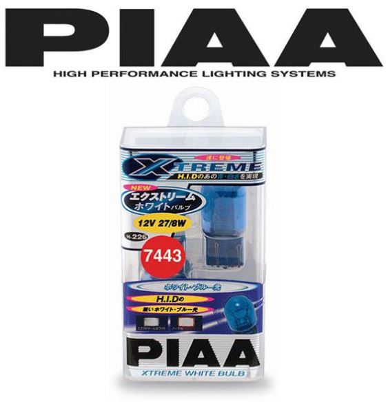 PIAA Xtreme White DRL Error Free Bulbs T20 7443 Super Bright 27/8W Output H226