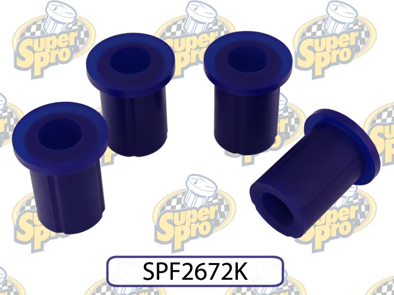 Toyota Hilux 2WD 05on Rear Spring Shackle Bush Kit - SuperPro Poly